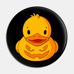 Evil Pumpkin Rubber Duck Pin