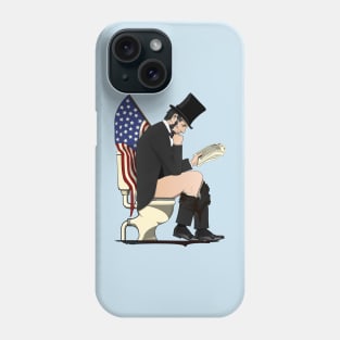 Abraham Lincoln on the Toilet Phone Case