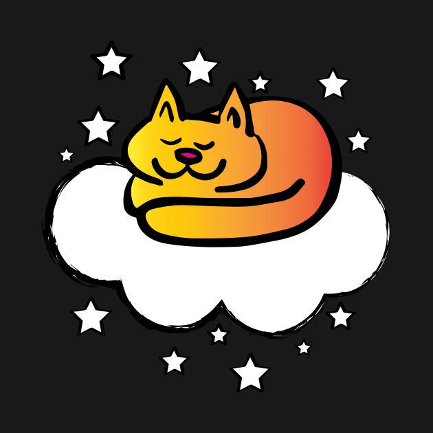 Sleepy Cloud Cat by BeebusMarble