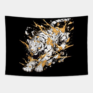 tiger kintsugi art Tapestry