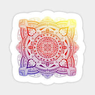 Colorful Gradient Mandala Magnet