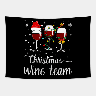 Christmas Wine Team Wine Drinking Gift Funny Holiday Christmas Tapestry