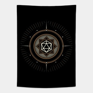 Polyhedral D20 Dice Sacred Symbol of the Wizard Tapestry