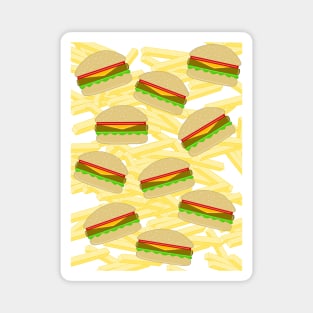 CHEESEBURGERS With Fries Magnet