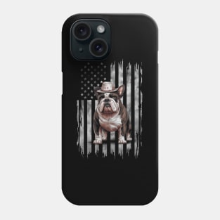 Patriotic American Bulldog Salute- Usa Pride Phone Case