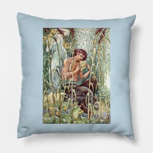 The Music of Pan's Pipes - Walter Crane Pillow