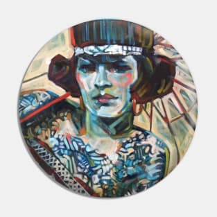 Detail of "Mahitable, the tattoo'd lady" Pin