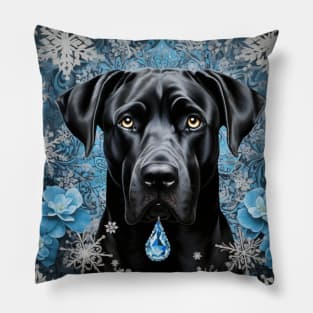 Black Great Dane Pillow