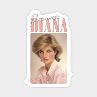 Princess Diana - - 80s Retro Aesthetic Magnet