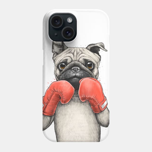 Pug boxer Phone Case by NikKor