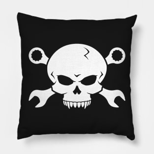 Skull 'n' Tools - Screw Pirate 2 (white) Pillow