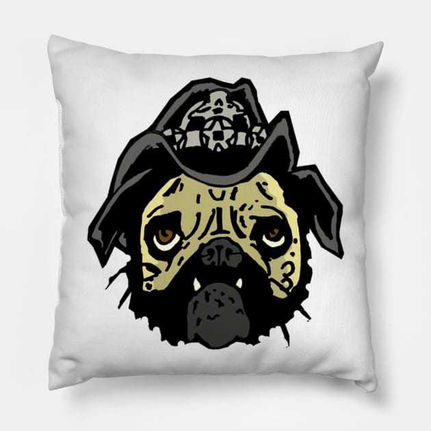 Lemmy MotorPug Pillow by Undeadredneck