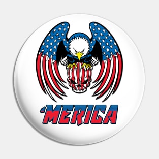 Patriot American Eagle Design MERICA Pin