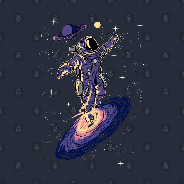 astronaut black hole by Mako Design 