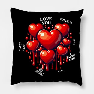 Drippin' Hearts Pillow