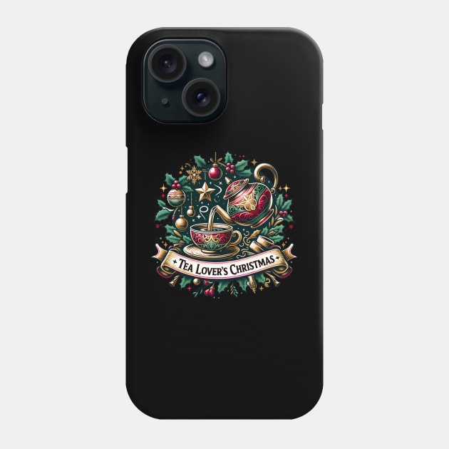 Tea Lovers Christmas Phone Case by Moniato