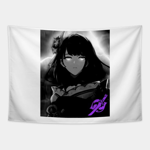 Genshin Impact Raiden Shogun Noir Tapestry by HoyoStan