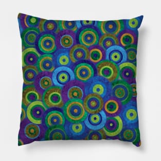 Peacock Circles Pattern Pillow