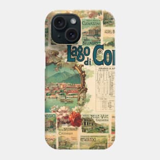 Lago di Como Italy Vintage Poster 1893 Phone Case