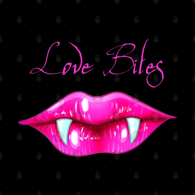 Pastel Goth Love Bites Vampire Lips Valentine by Wanderer Bat