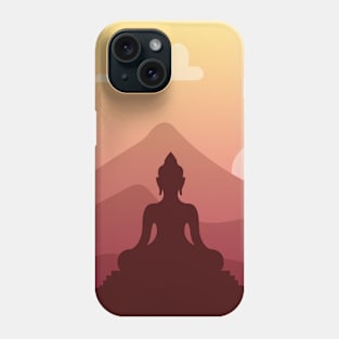 Silhouette Of Traditional Budha Phone Case