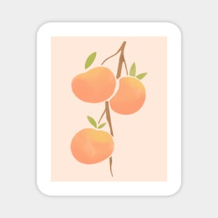 Peach Fruit Tropical Boho Chic Magnet