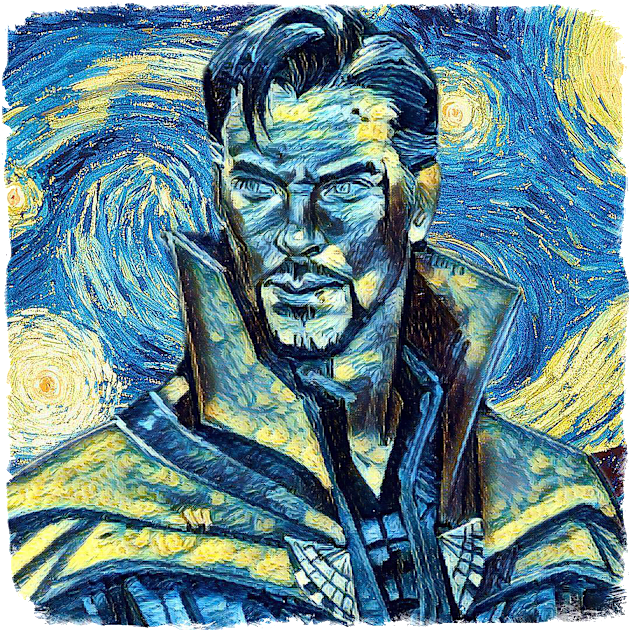 Dr Strange Van Gogh Style Kids T-Shirt by todos