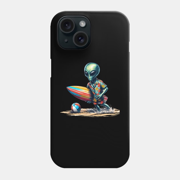 Alien beach invasion Phone Case by Evgmerk