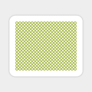 Polka Dot Collection - Green and White Pattern Magnet