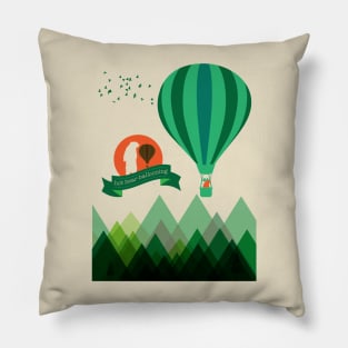 Hot Bear Ballooning Pillow