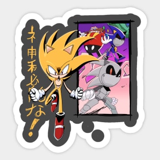 Super Sonic and Sonic the Hedgehog Waterproof Sticker Gaming Vinyl Car  Decal 