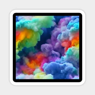 Abstract Cotton Candy Clouds Magnet