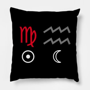 Virgo Sun Aquarius Moon Zodiac Sign Pillow