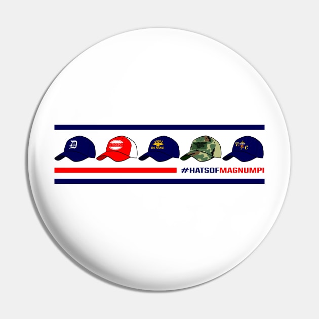 Hats Of Magnum PI Pin by MostlyMagnum