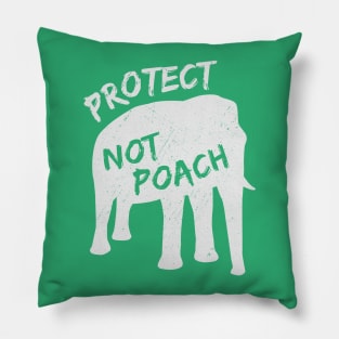 Protect Not Poach Ivory Trade Awareness Pillow