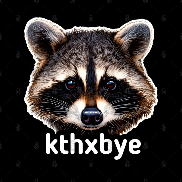 Kthxbye Trash Panda Raccoon by MaystarUniverse