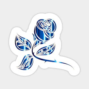 Blue rose in elegant style Magnet