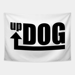 Up Dog (Black Text Logo) Tapestry