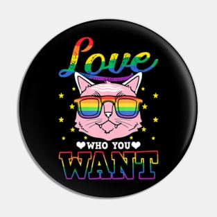 Cat Sunglass Homosexual Pride Gay Lesbian Cat Pin