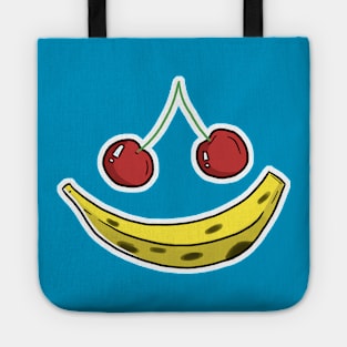 Banana Cherry Smiley Face Tote