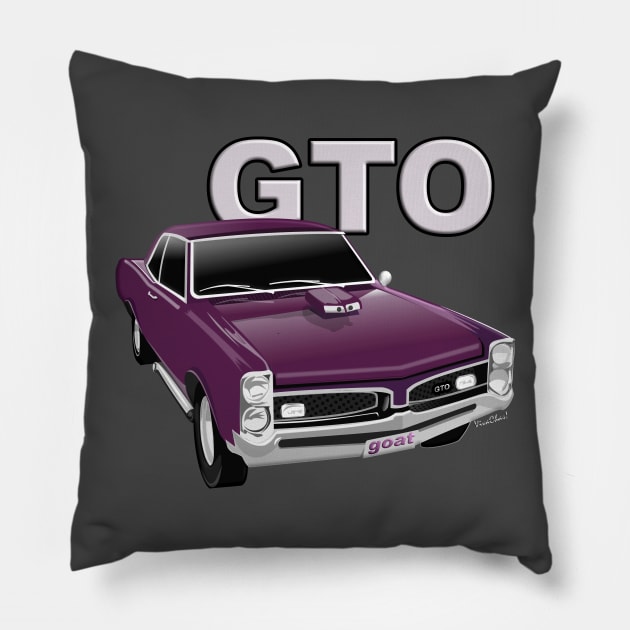 Pontiac GTO 1st Generation Pillow by vivachas