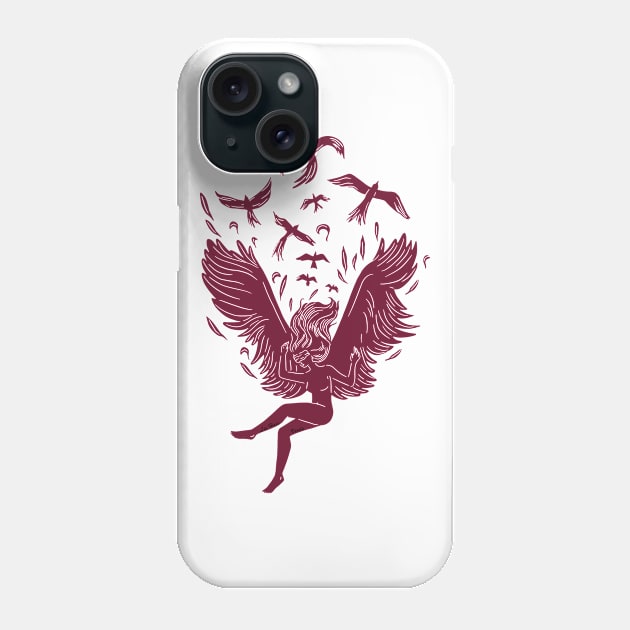 Falling Angel Phone Case by Lees Tees