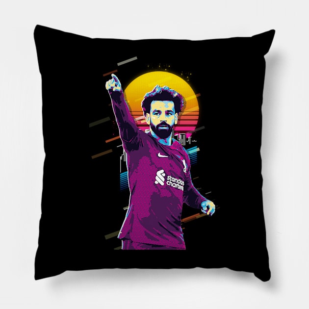 moh Salah football player Pillow by CollSram