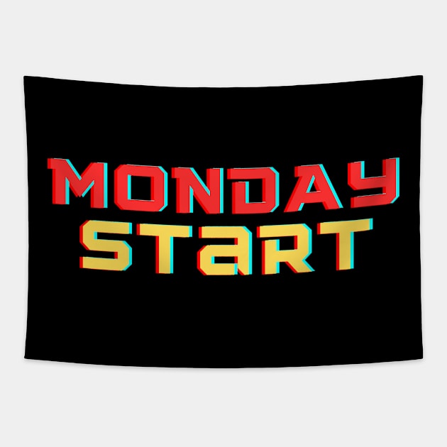 MONDAY START Tapestry by BlunBla Design