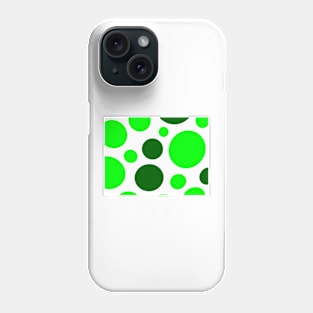 Circles So Green and White Graphic Phone Case