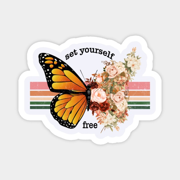 butterfly (set yourself free) Magnet by magistic store