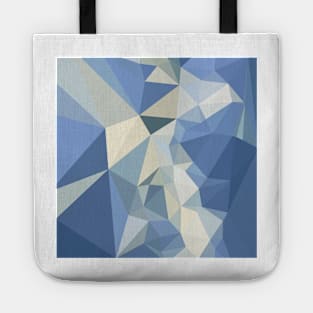 Columbia Blue Abstract Low Polygon Background Tote