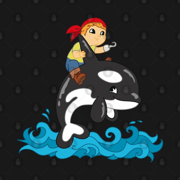 Kid riding orca free willy by Made the Cut