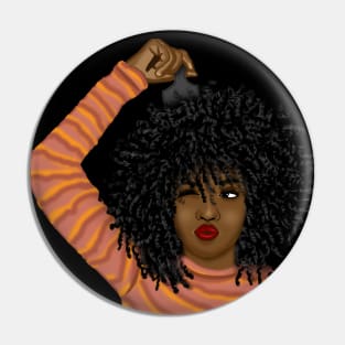 cute black girl digital art Pin