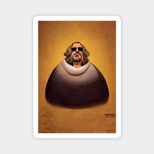 Big Lebowski Old Cartoon Style Caricature Magnet